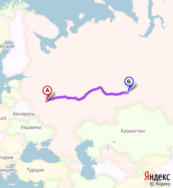 Маршрут из 73 км ш.москва-Нижнего Новгорода в Тюмень
