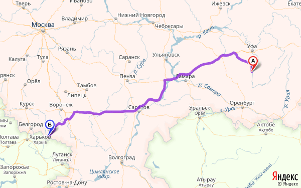 Расстояние от москвы до белгородской области