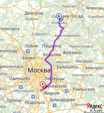 Карта хотьково моск обл