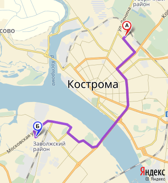 Маршрут по Костроме