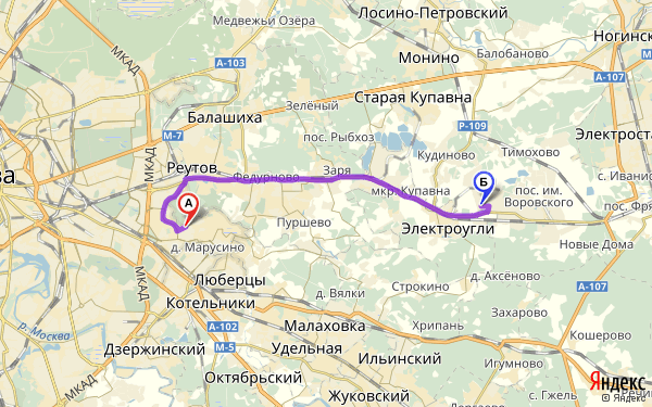 Пос московский на карте